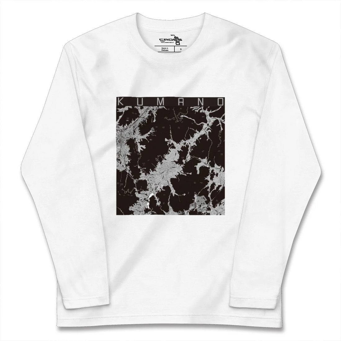 【熊野(広島県)(広島県)】地図柄ロングスリーブTシャツ