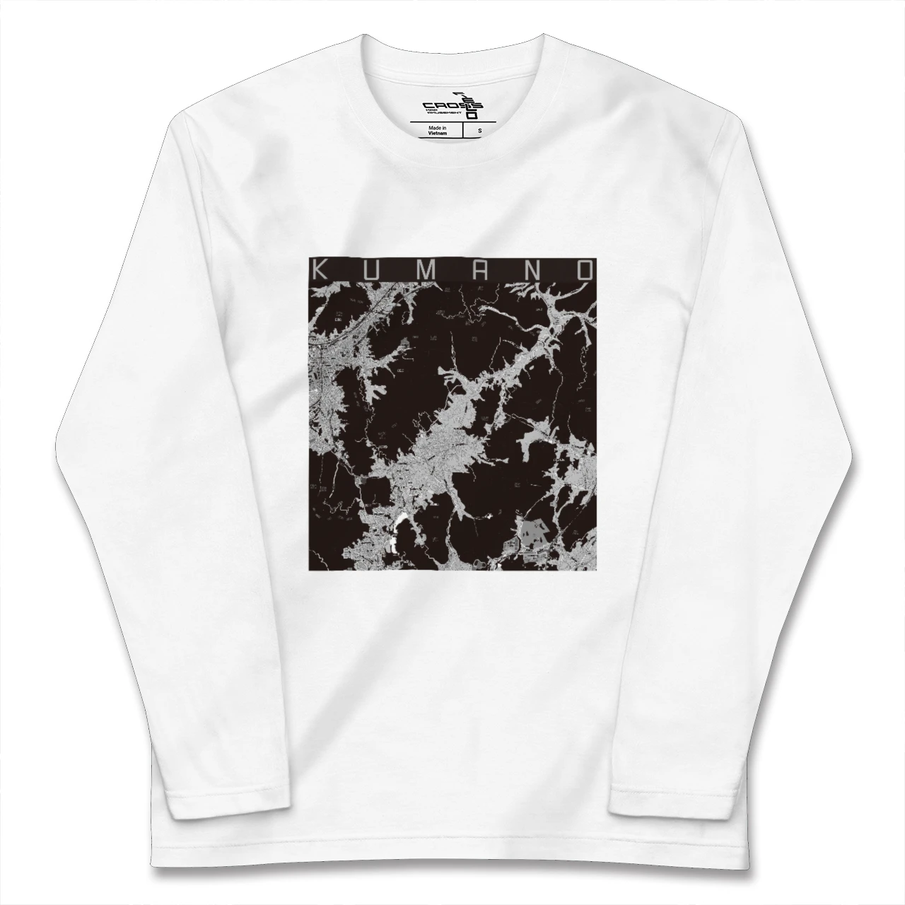 【熊野(広島県)(広島県)】地図柄ロングスリーブTシャツ