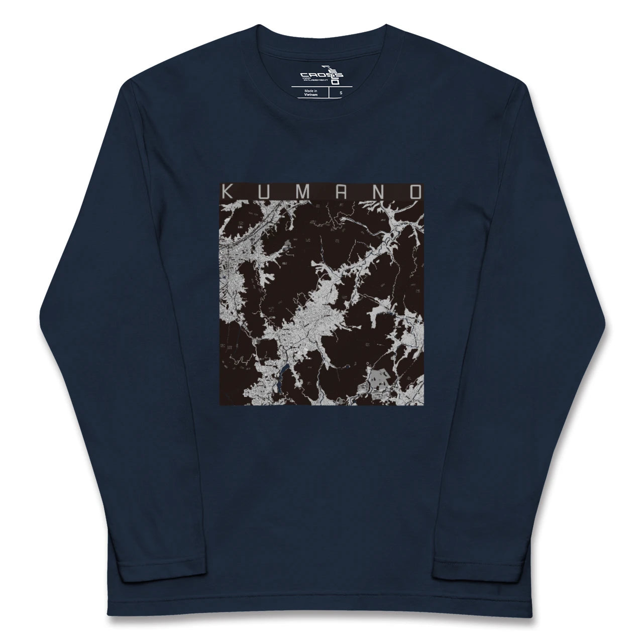【熊野(広島県)(広島県)】地図柄ロングスリーブTシャツ