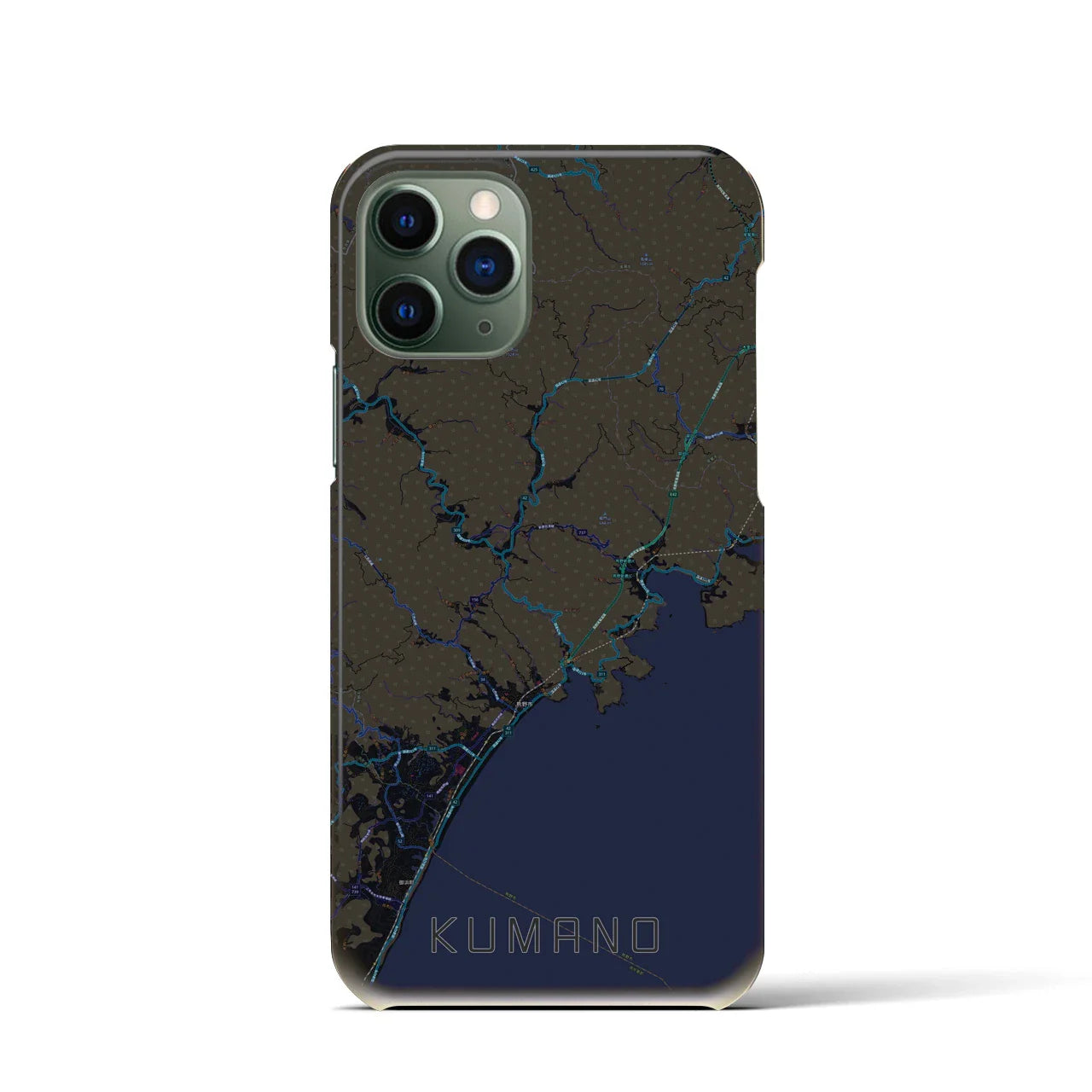 【熊野(三重県)】地図柄iPhoneケース(バックカバータイプ)