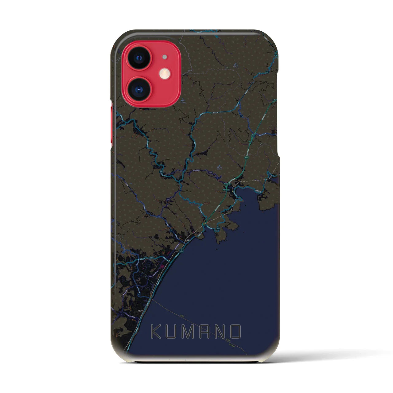 【熊野(三重県)】地図柄iPhoneケース(バックカバータイプ)