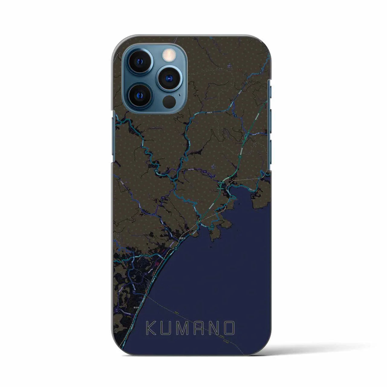 【熊野(三重県)】地図柄iPhoneケース(バックカバータイプ)