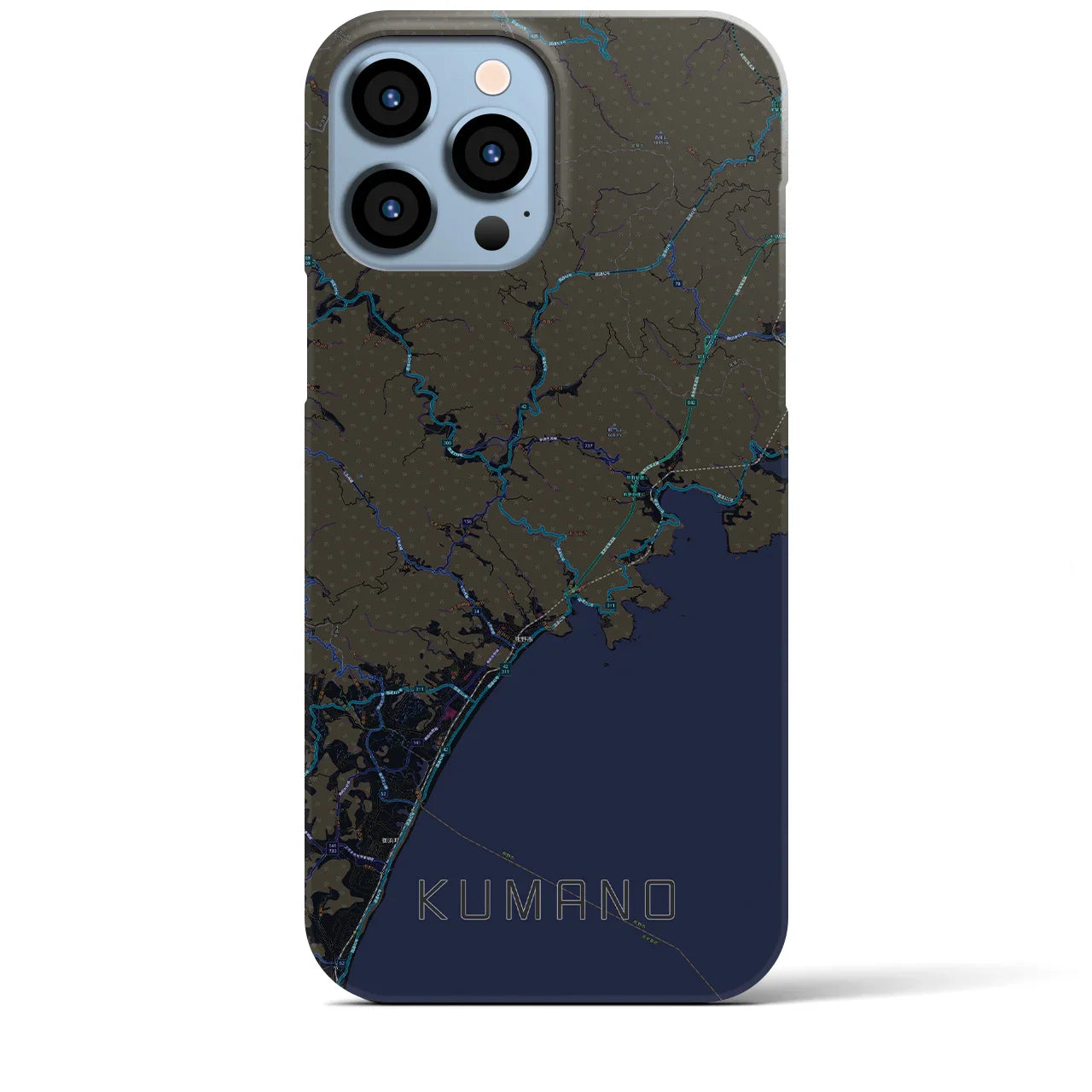【熊野(三重県)】地図柄iPhoneケース(バックカバータイプ)