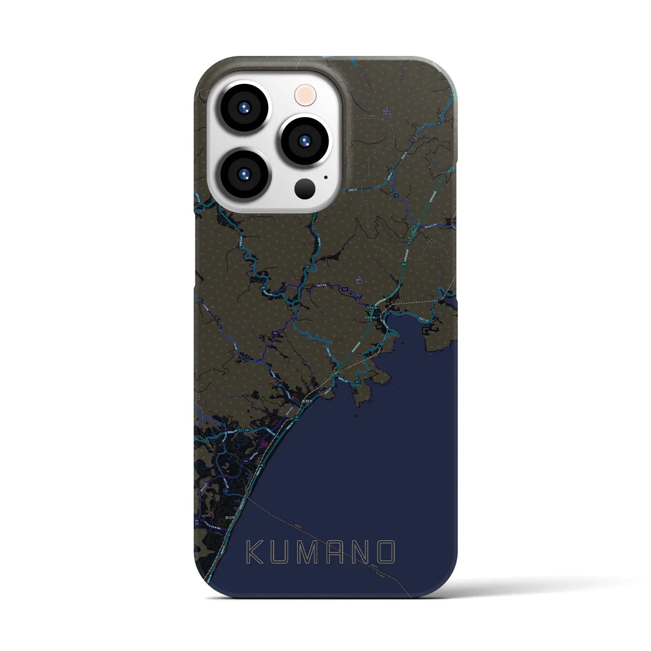 【熊野(三重県)】地図柄iPhoneケース(バックカバータイプ)