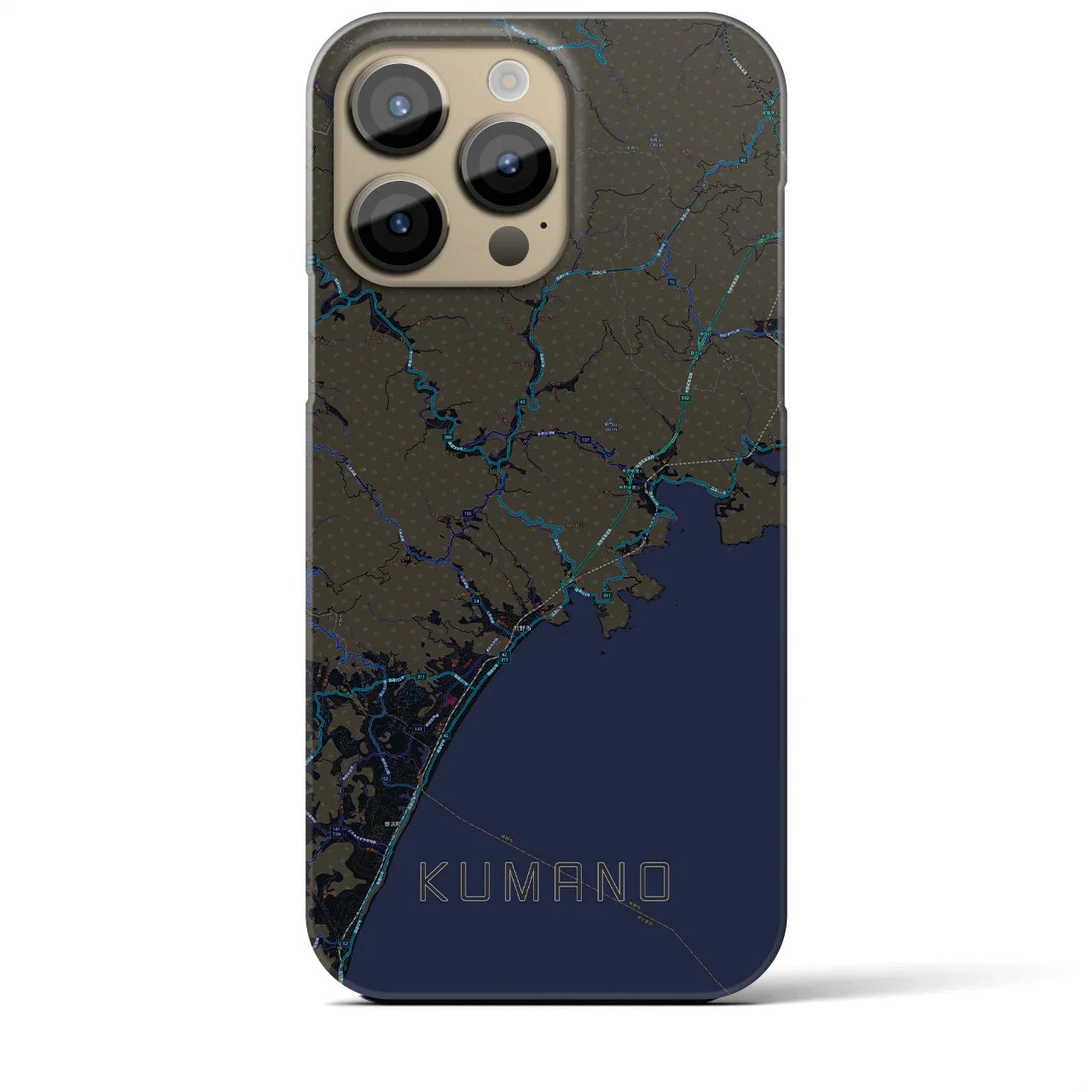 【熊野(三重県)】地図柄iPhoneケース(バックカバータイプ)