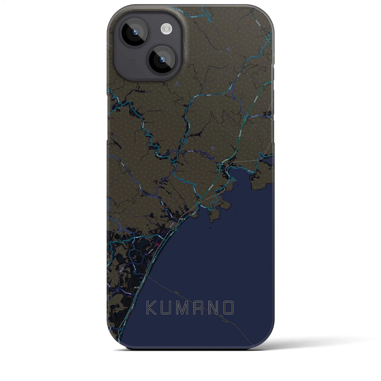 【熊野(三重県)】地図柄iPhoneケース(バックカバータイプ)