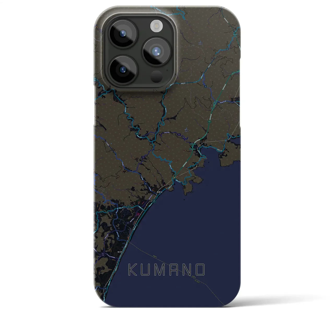【熊野(三重県)】地図柄iPhoneケース(バックカバータイプ)