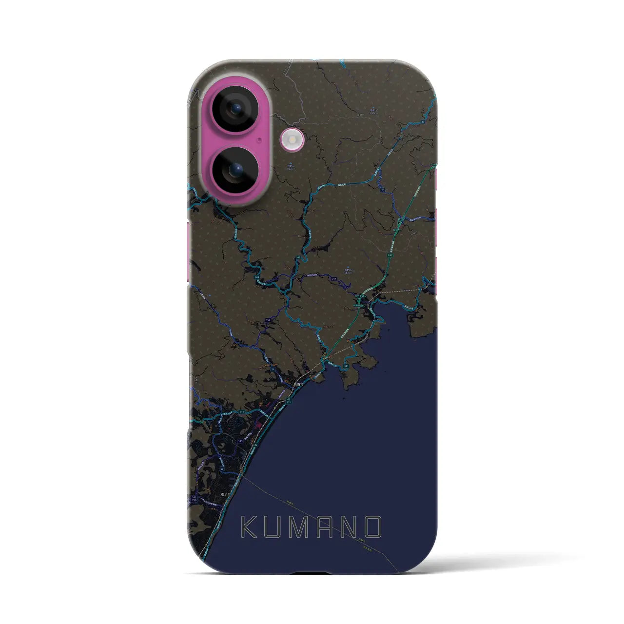 【熊野(三重県)】地図柄iPhoneケース(バックカバータイプ)