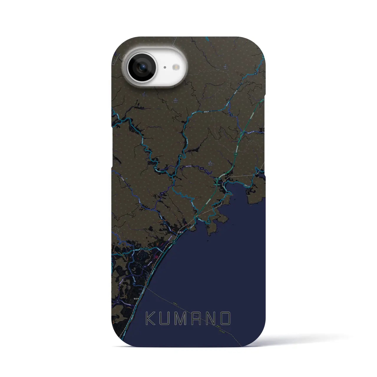 【熊野(三重県)】地図柄iPhoneケース(バックカバータイプ)