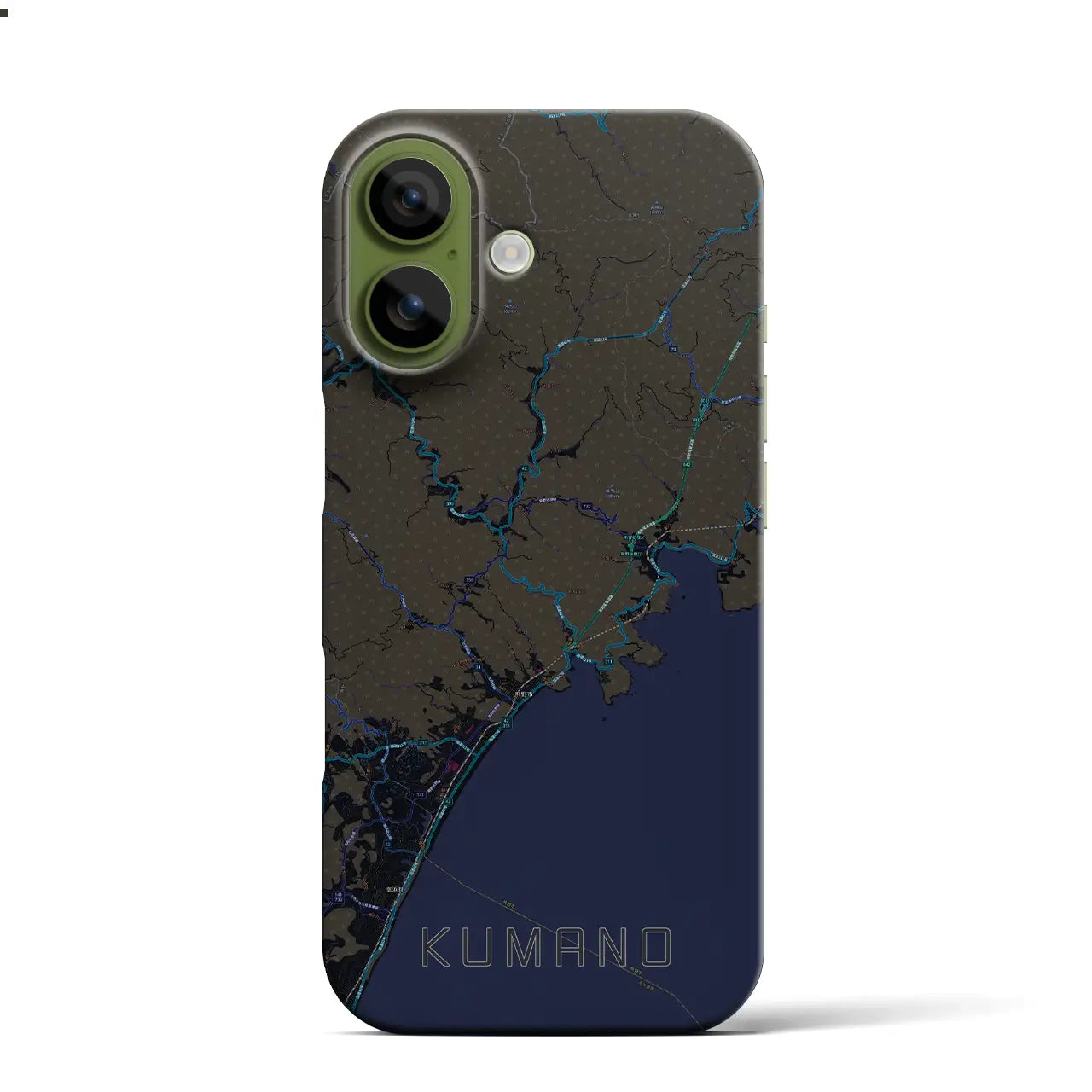 【熊野(三重県)】地図柄iPhoneケース(バックカバータイプ)