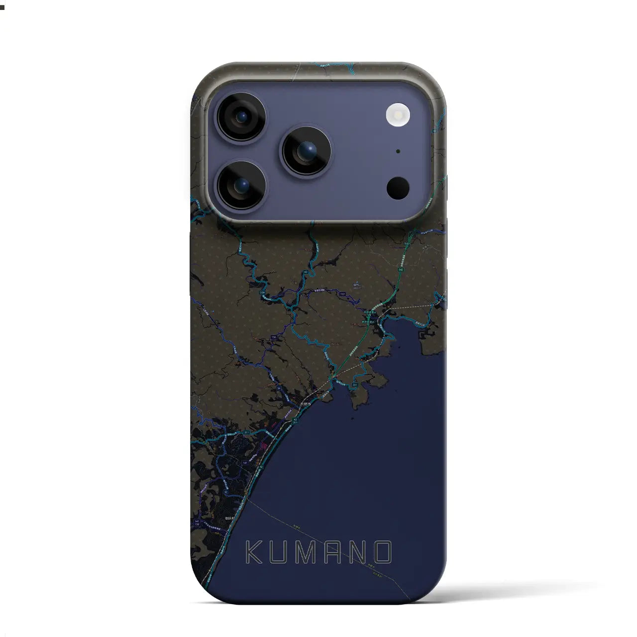 【熊野(三重県)】地図柄iPhoneケース(バックカバータイプ)