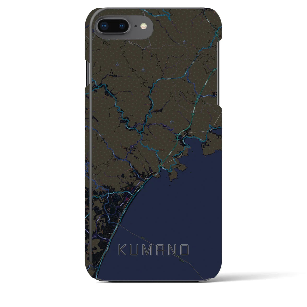 【熊野(三重県)】地図柄iPhoneケース(バックカバータイプ)