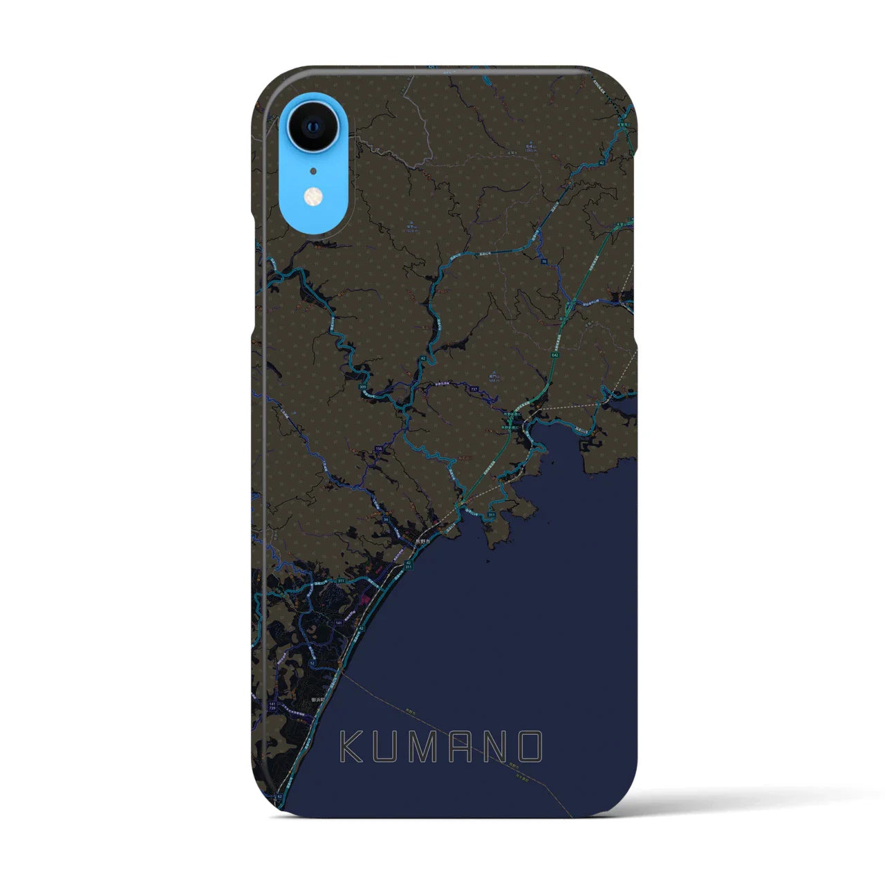 【熊野(三重県)】地図柄iPhoneケース(バックカバータイプ)