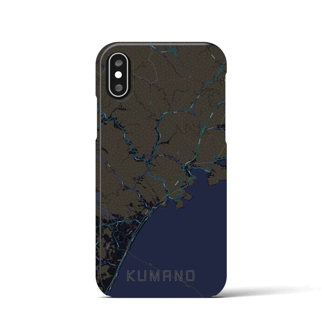【熊野(三重県)】地図柄iPhoneケース(バックカバータイプ)