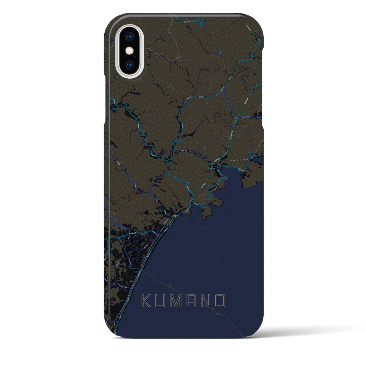 【熊野(三重県)】地図柄iPhoneケース(バックカバータイプ)
