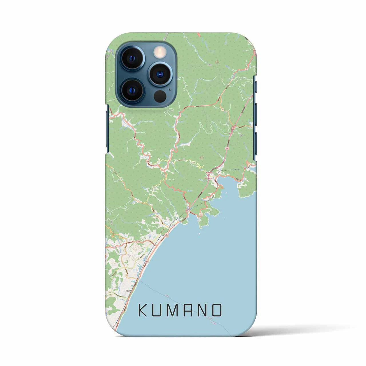 【熊野(三重県)】地図柄iPhoneケース(バックカバータイプ)