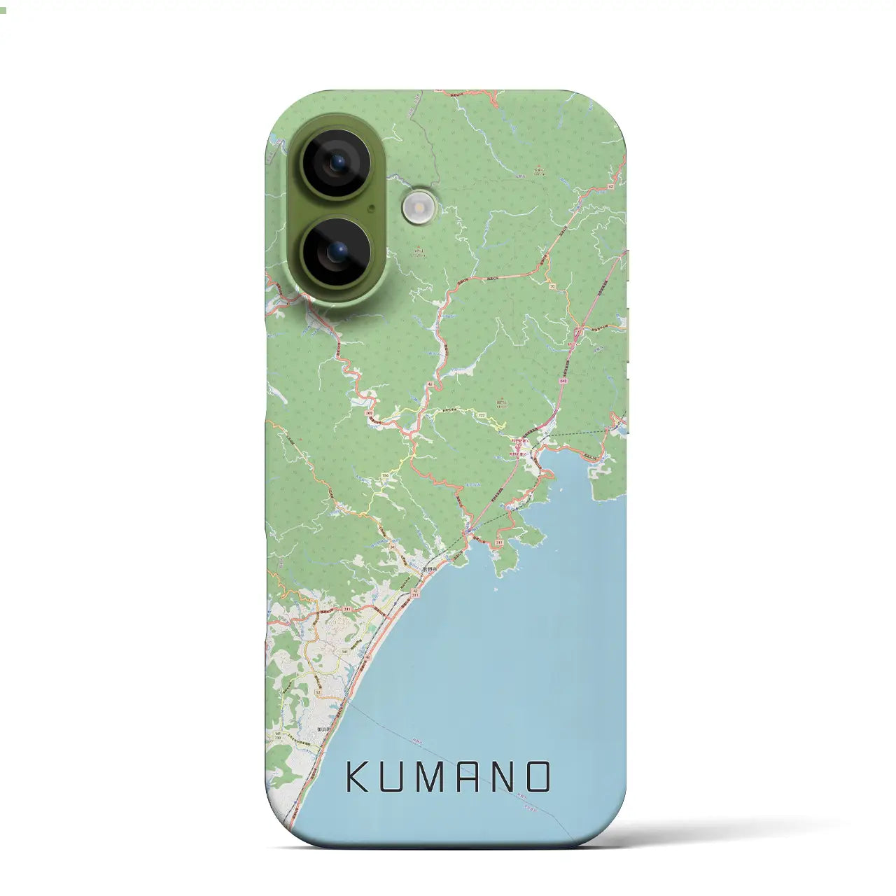 【熊野(三重県)】地図柄iPhoneケース(バックカバータイプ)