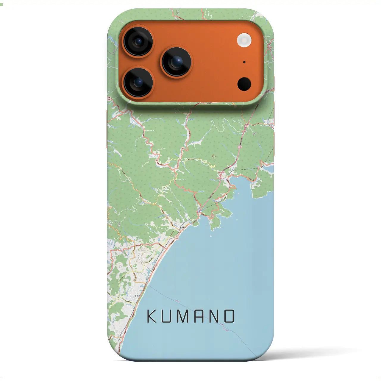 【熊野(三重県)】地図柄iPhoneケース(バックカバータイプ)