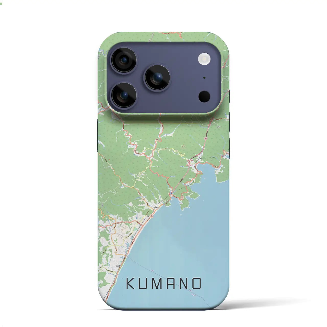 【熊野(三重県)】地図柄iPhoneケース(バックカバータイプ)