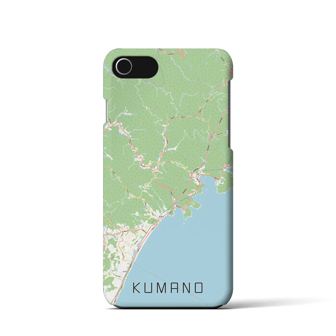 【熊野(三重県)】地図柄iPhoneケース(バックカバータイプ)