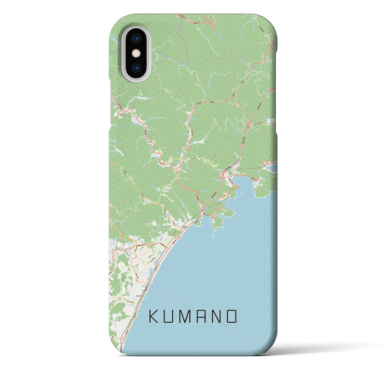【熊野(三重県)】地図柄iPhoneケース(バックカバータイプ)