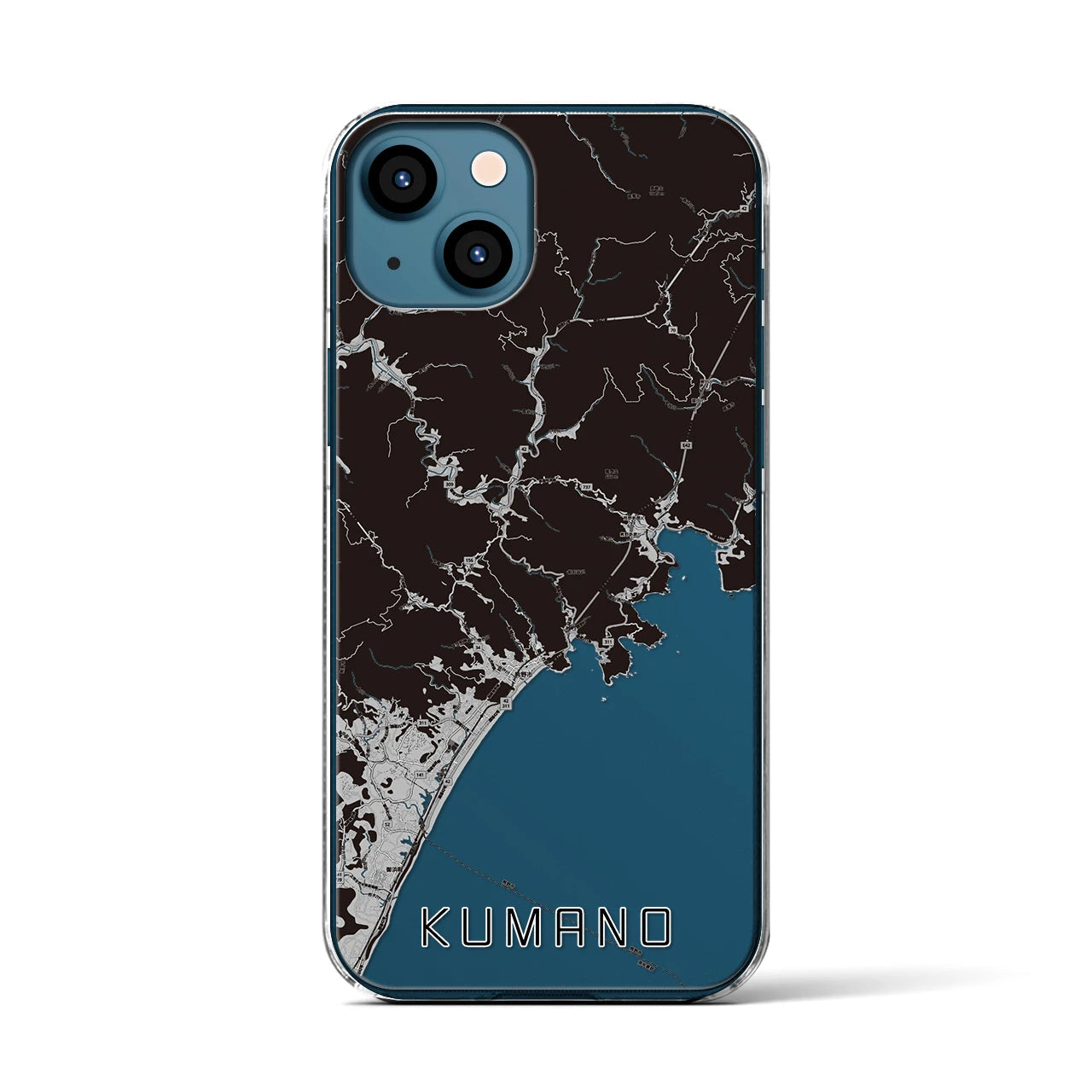 【熊野(三重県)】地図柄iPhoneケース(クリアタイプ)