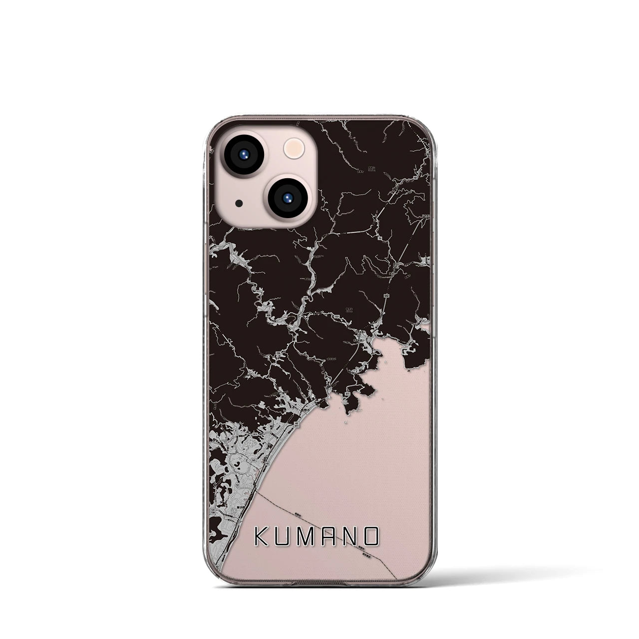 【熊野(三重県)】地図柄iPhoneケース(クリアタイプ)