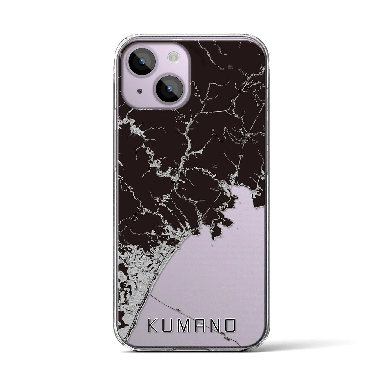 【熊野(三重県)】地図柄iPhoneケース(クリアタイプ)