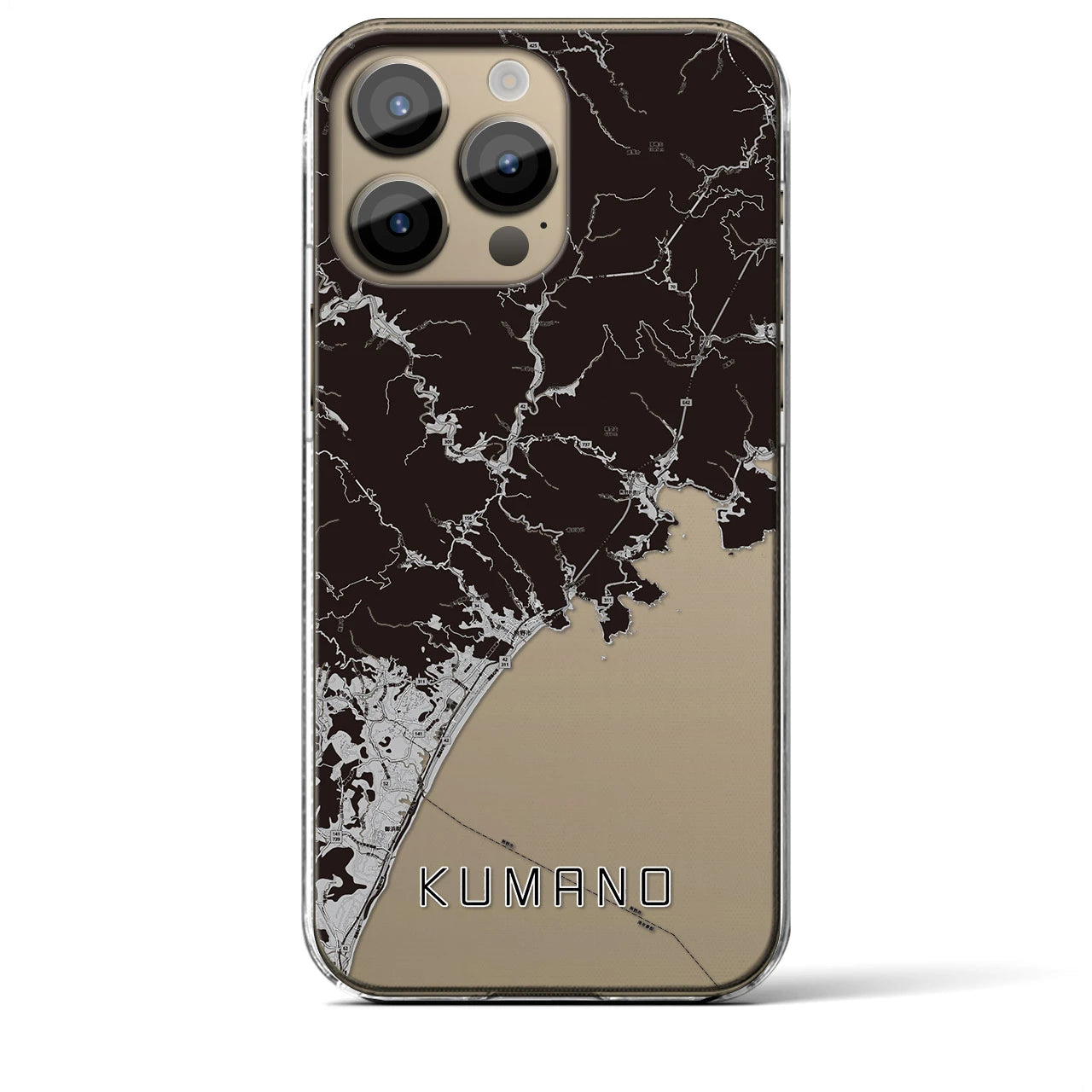 【熊野(三重県)】地図柄iPhoneケース(クリアタイプ)