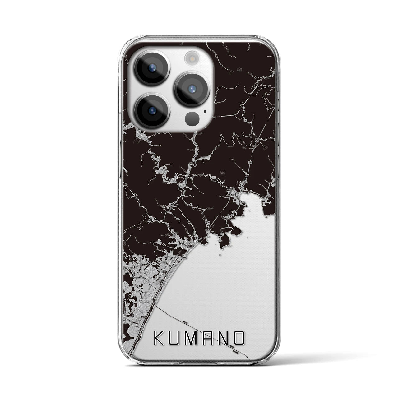 【熊野(三重県)】地図柄iPhoneケース(クリアタイプ)