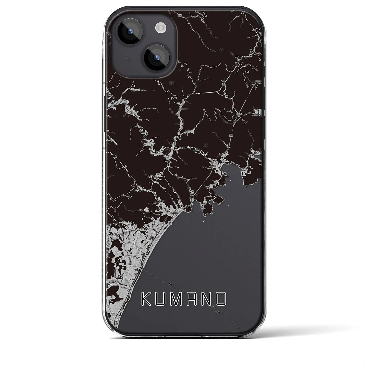 【熊野(三重県)】地図柄iPhoneケース(クリアタイプ)