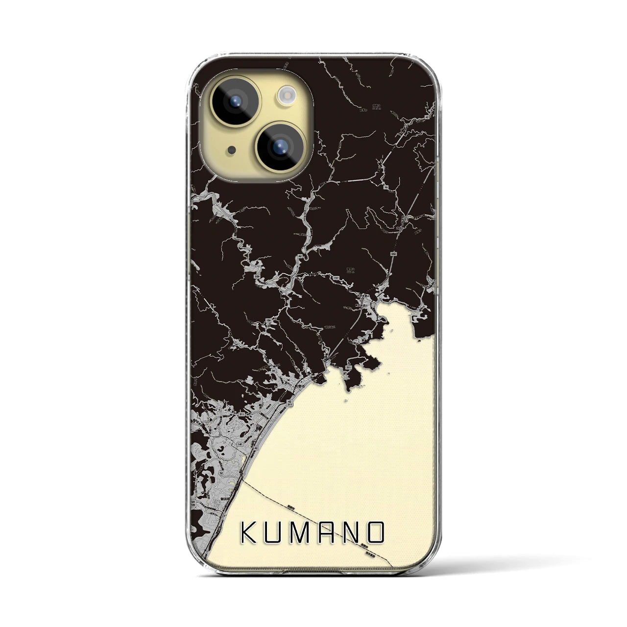 【熊野(三重県)】地図柄iPhoneケース(クリアタイプ)