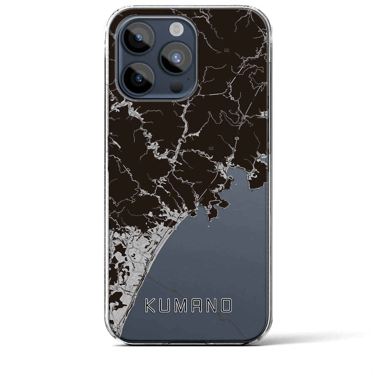 【熊野(三重県)】地図柄iPhoneケース(クリアタイプ)