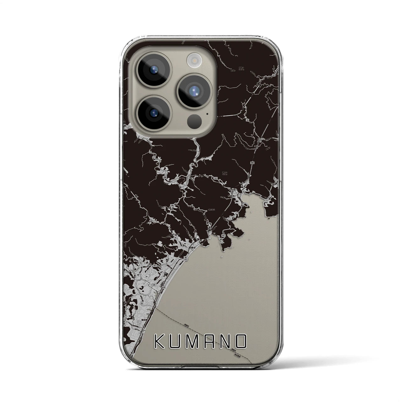【熊野(三重県)】地図柄iPhoneケース(クリアタイプ)