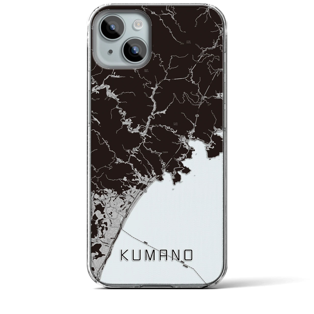 【熊野(三重県)】地図柄iPhoneケース(クリアタイプ)