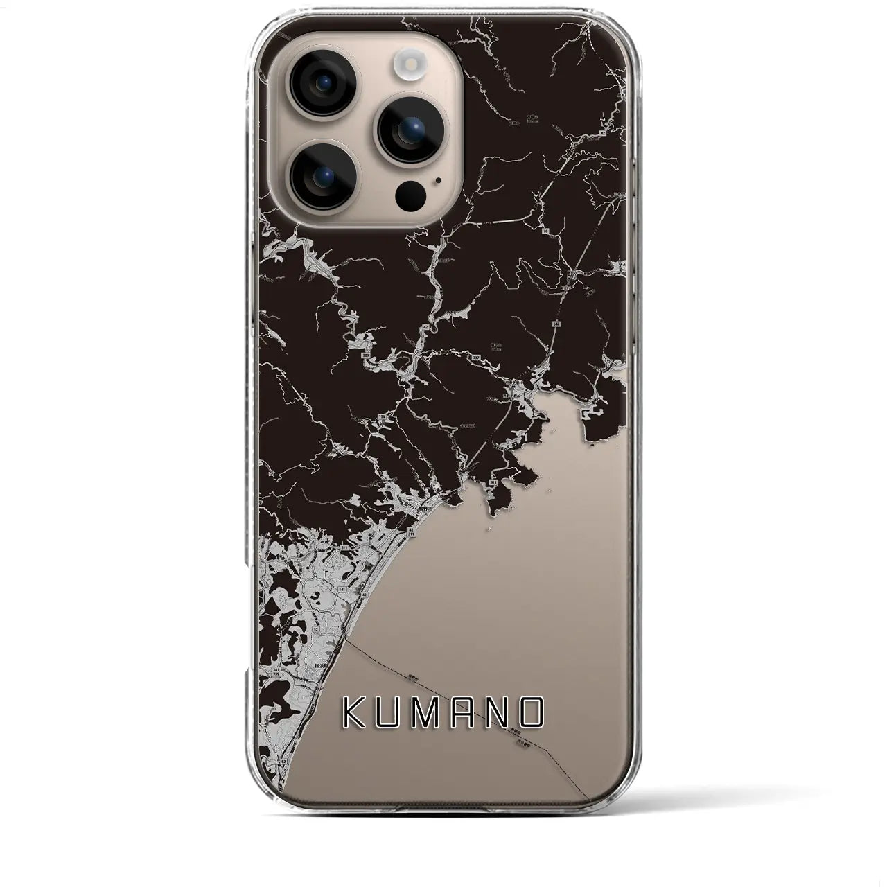 【熊野(三重県)】地図柄iPhoneケース(クリアタイプ)