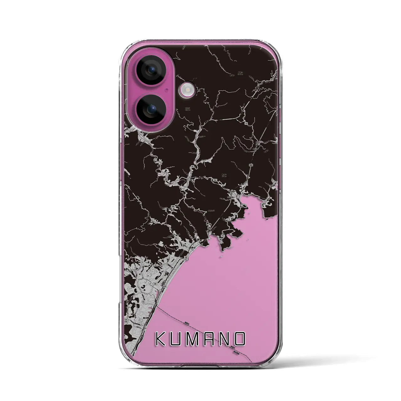 【熊野(三重県)】地図柄iPhoneケース(クリアタイプ)