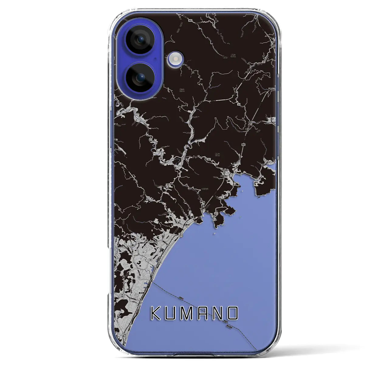 【熊野(三重県)】地図柄iPhoneケース(クリアタイプ)