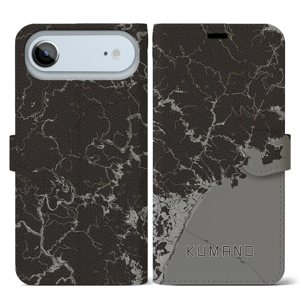 【熊野(三重県)】地図柄iPhoneケース(手帳タイプ)