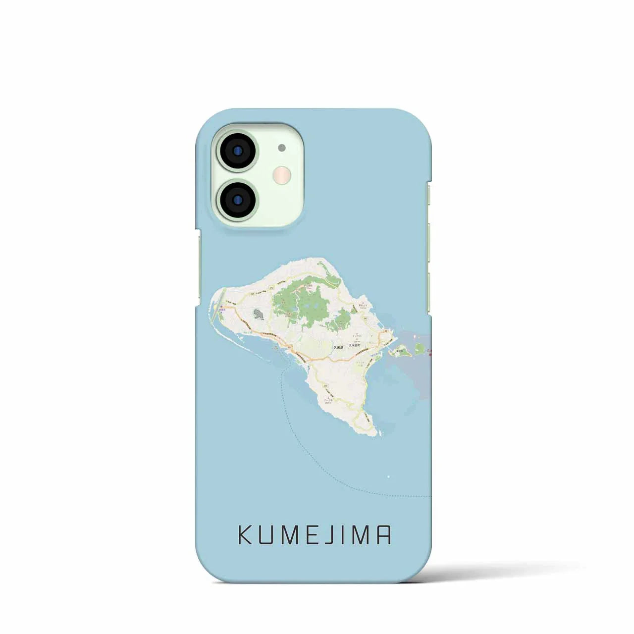 【久米島(沖縄県)】地図柄iPhoneケース(バックカバータイプ)