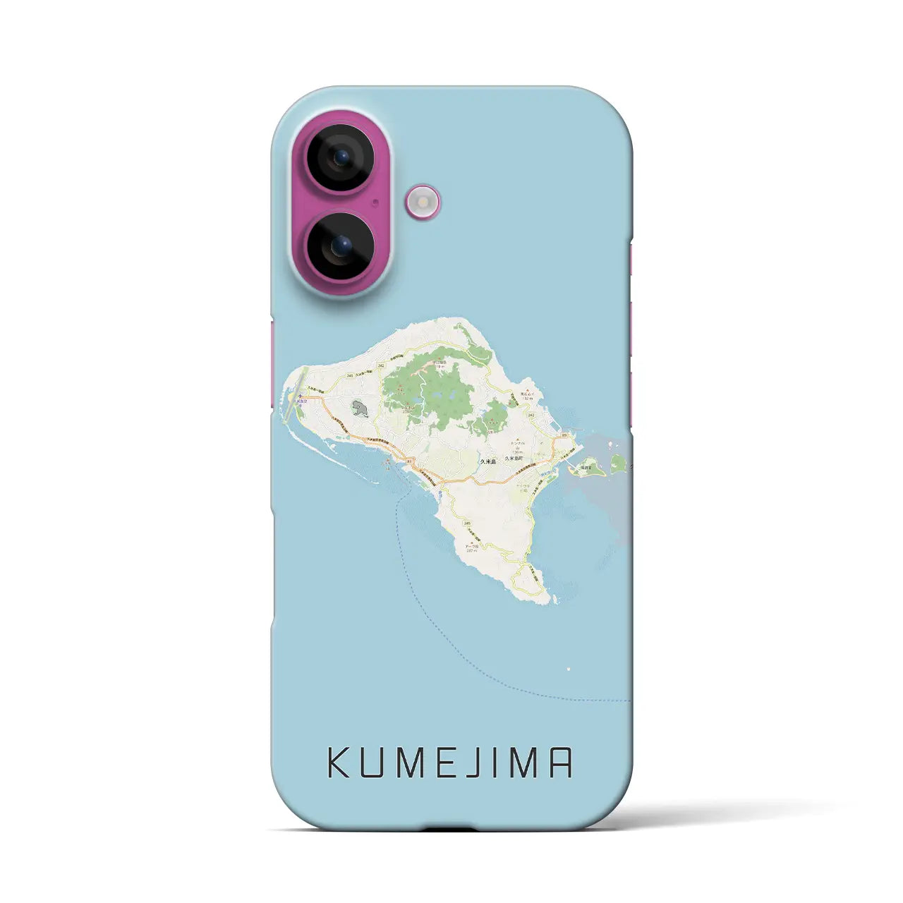 【久米島(沖縄県)】地図柄iPhoneケース(バックカバータイプ)