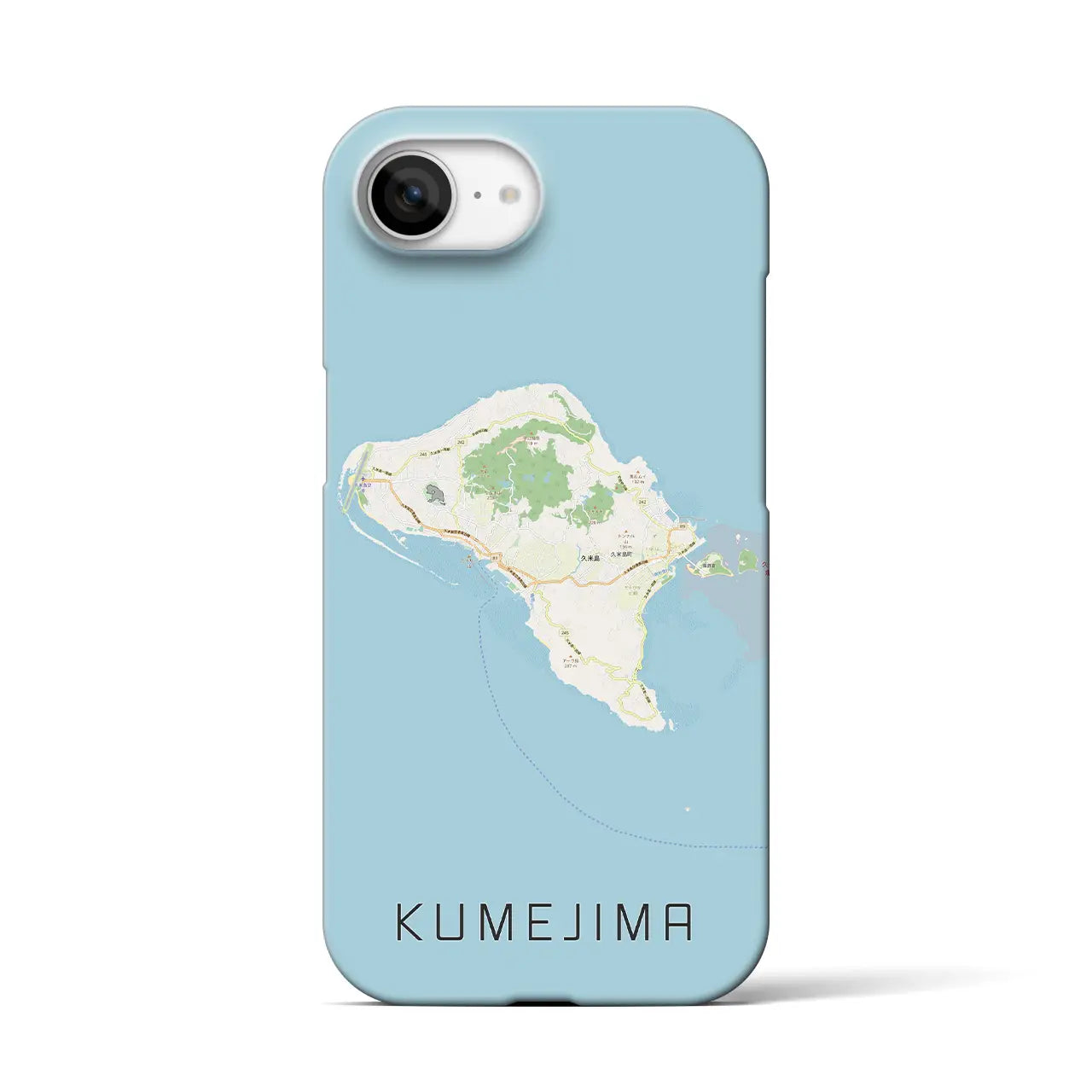 【久米島(沖縄県)】地図柄iPhoneケース(バックカバータイプ)