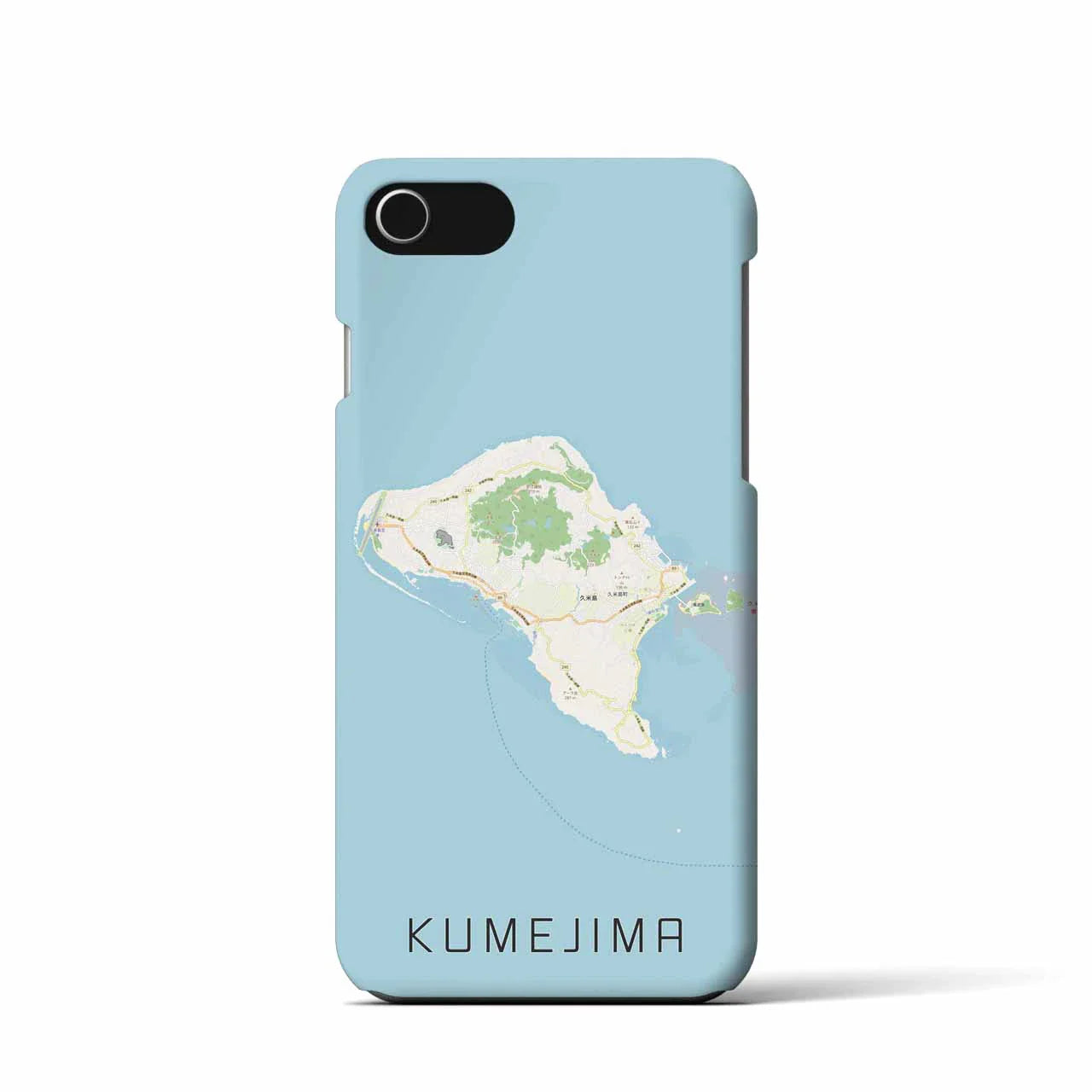 【久米島(沖縄県)】地図柄iPhoneケース(バックカバータイプ)