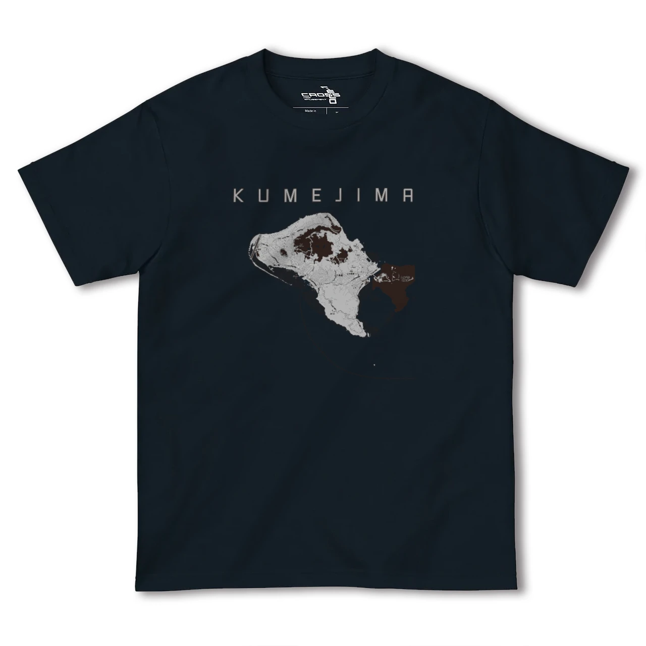 【久米島(沖縄県)】地図柄ヘビーウェイトTシャツ