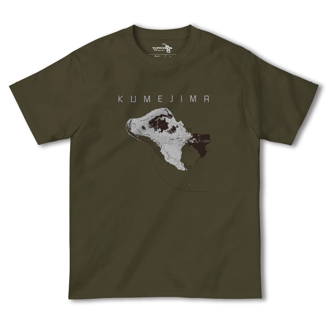 【久米島(沖縄県)】地図柄ヘビーウェイトTシャツ