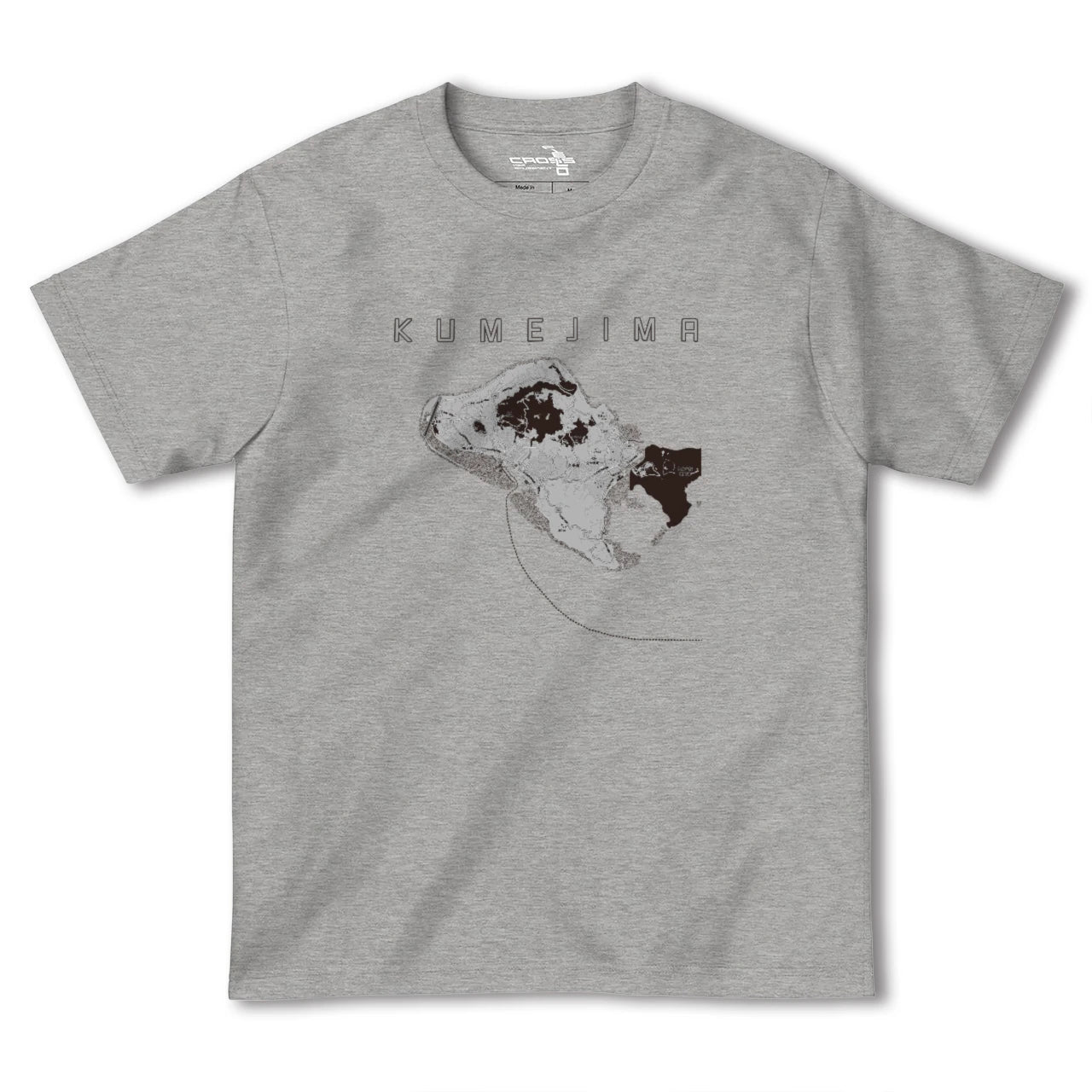 【久米島(沖縄県)】地図柄ヘビーウェイトTシャツ