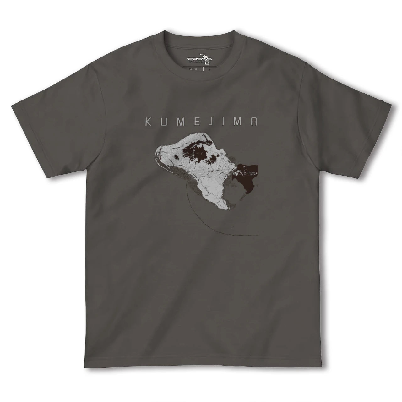 【久米島(沖縄県)】地図柄ヘビーウェイトTシャツ