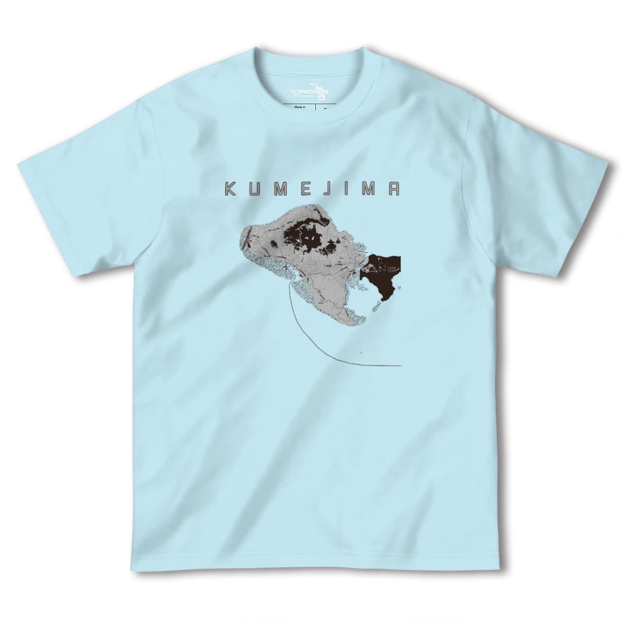 【久米島(沖縄県)】地図柄ヘビーウェイトTシャツ