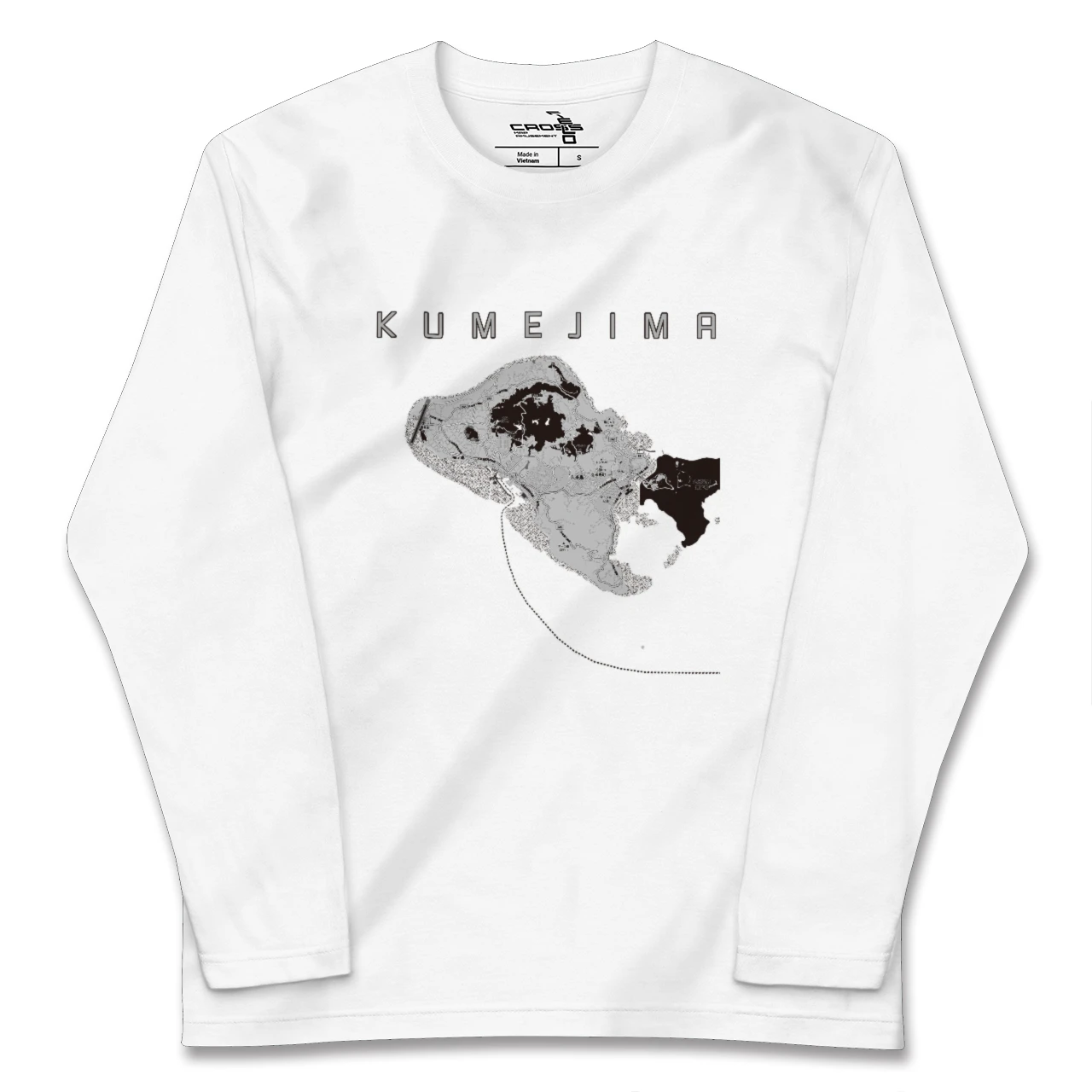 【久米島(沖縄県)】地図柄ロングスリーブTシャツ