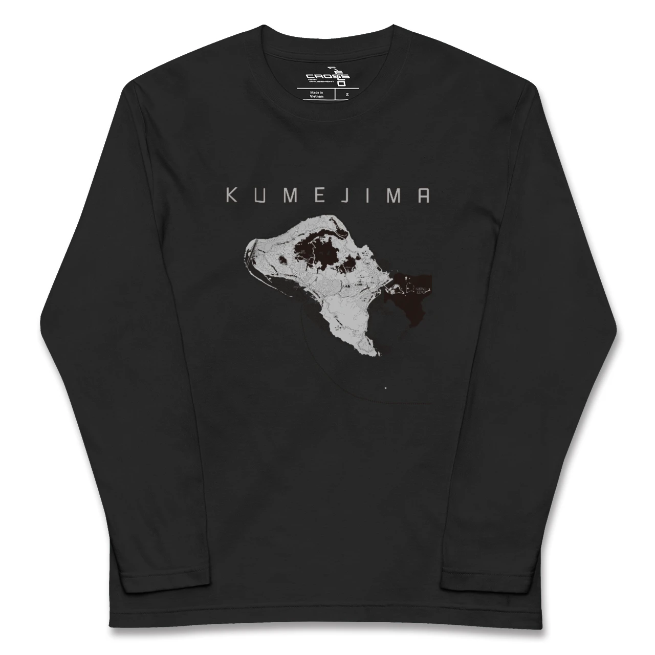 【久米島(沖縄県)】地図柄ロングスリーブTシャツ